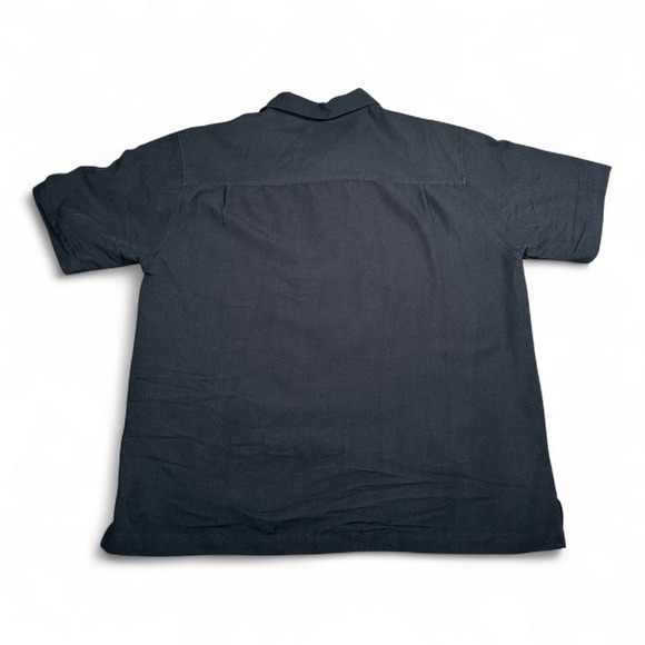 Havana Shirt Adult LARGE Black Colorblock Embroidered Camp Bowling Tropical Y2K - Picture 3 of 10